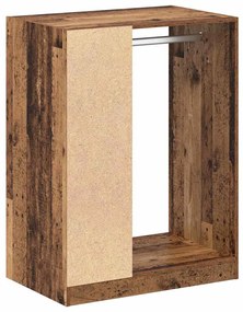 Ruhásszekrény polcokkal Régi fa 77 x 48 x 102 cm Faanyag