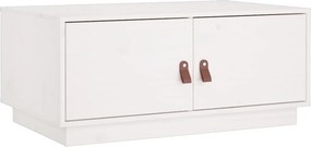 vidaXL fehér tömör fenyőfa dohányzóasztal 80 x 50 x 35 cm