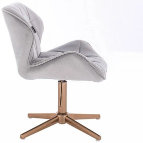 HR111CROSS Acél modern velúr szék arany lábbal