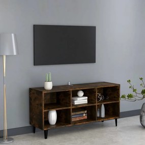 füstös tölgy színű TV-szekrény fémlábakkal 103,5 x 30 x 50 cm