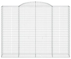 2 db íves horganyzott vas gabion kosár 300x50x220/240 cm