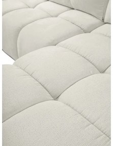 ALMADA kinyitható, jobb oldali L alakú kárpitozott sarokülőgarnitúra tárolóval, bézs