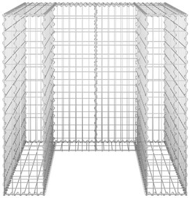 horganyzott acél gabionfal szemeteskukához 110 x 100 x 110 cm