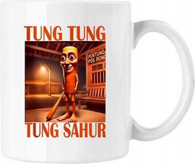 Brainrot bögre Tung Tung Tung Sahur 1 Fehér 330ml