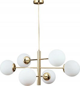 Függőlámpa Mennyezeti Csillár Gömbök arany Modern Led tej