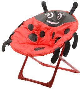 Gyermek kerti szék, Decoris Ladybug, 52x42x48 cm, piros / fekete