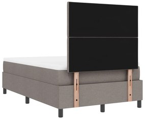 Box Spring Ágy Matraccal Taupe Kicsi Dbl Szövet