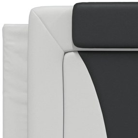 fehér és fekete műbőr fejtámla párna Viana 180 cm