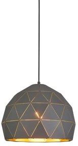 ITALUX MDM-3471-1 GR+GD - Csillár zsinóron HARLEY 1xE27/40W/230V antracit