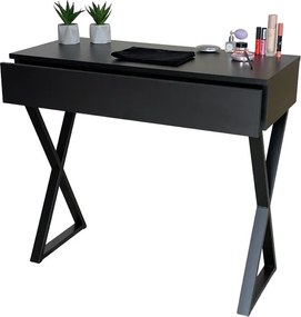 Fésülködőasztal Fekete Matt Fiókkal Fekete X 90CM
