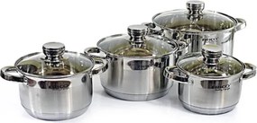 EdĂ©nykĂ©szlet EzĂŒst AcĂ©l 8 El IndukciĂłs GĂĄz EdĂ©nykĂ©szlet