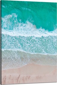 Vászonkép Tenger Hullámok Víz Tengerpart 80x120 cm Ideális ajándék
