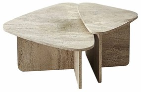 Ballare Travertine dohányzóasztal szett, 2 db