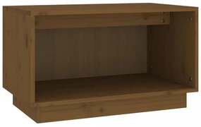 mézbarna tömör fenyőfa TV-szekrény 60x35x35 cm