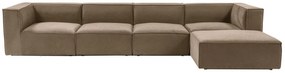 Sarokkanapé Sora (L1-O1-O1-1R-POUFFE ) - Barna