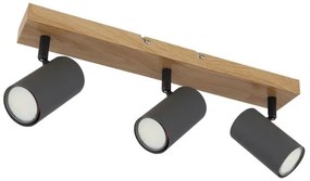 Globo 57911-3G - Spotlámpa ROBBY 3xGU10/35W/230V szürke/barna