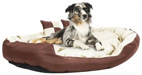 Barna-krémszínű kifordítható-mosható kutyapárna 150x120x25 cm