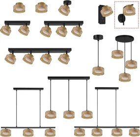 Brilagi - AURA LUX fali lámpa 1xGX53/30W/230V fekete/arany