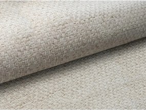 Krémszínű kárpitozott ágyneműtartós franciaágy ágyráccsal 160x200 cm Mano – Makamii