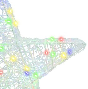 3D Csillag 50 LED-del Sokszínű 55 x 53.5 x 10 cm Akril