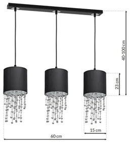 Csillár zsinóron ALMERIA 3xE27/60W/230V