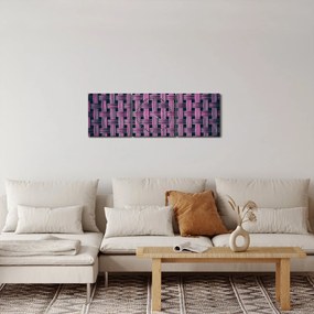 Lila textúrás kép (órával) (90x30 cm)