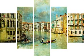 Kép - velencei csatorna és gondolák (150x105 cm)