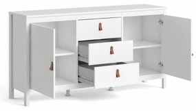 Tvilum Fehér tálalószekrény 3 fiókkal SALOMO