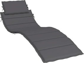 vidaXL antracitszürke oxford szövet napozóágy párna 186x58x4 cm