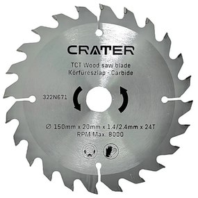 KÖRFŰRÉSZLAP 150*20 / 24FOG CARBIDE CRATER