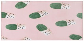 Kaktuszos rózsaszín szőnyeg 80 x 150 cm ELDIVAN Beliani