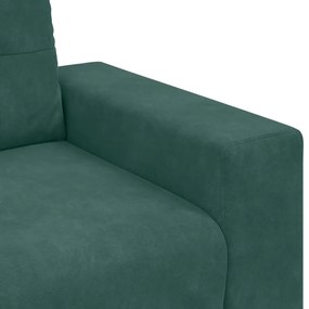 sötétzöld bársony loveseat kanapé 140 cm