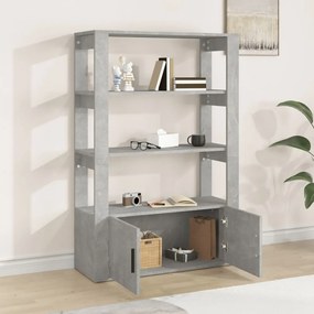 betonszürke szerelt fa tálalószekrény 80x30x119,5 cm