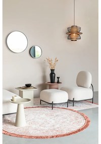 Krémszínű puff Hocker Polly – White Label