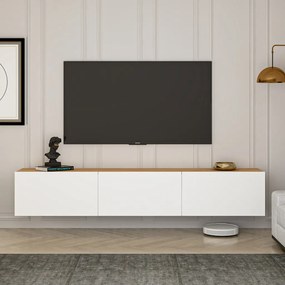 West - fehér/atlanti fenyő TV-állvány