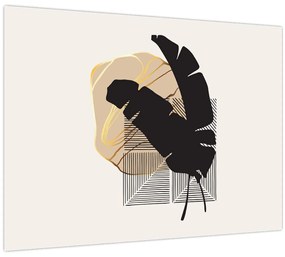 Kép - Absztrakció trópusi levelekkel N⁰4 (70x50 cm)
