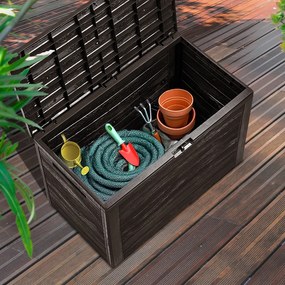 WOODEBOX tárolódoboz, 190L, 78x44x55cm, sötétbarna Prosperplast