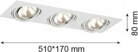 Argon OLIMP 1327 Beépíthető spotlámpa 3x6W/G9 IP20