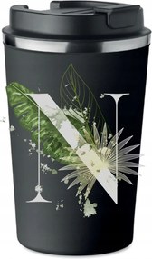 Prémium termo bögre fekete N betűvel Natalia Nel Nikola KT_206_cz