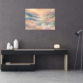 Üveg kép - Felhők (70x50 cm)