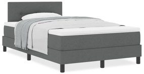 Boxspring Ágy Matraccal Sötétszürke 120x200 cm Szövet