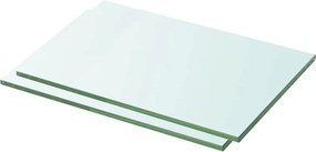 vidaXL 2 db átlátszó üveg paneles polc 30 x 15 cm