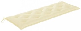 krémfehér oxford szövet kerti padpárna 150 x 50 x 7 cm