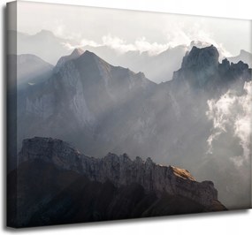 Vászonkép Természet Felhők és hegyek 50x40 cm