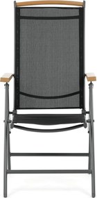 Kerti szék, alumínium, hálós kivitel, szürke, AZC-W1408 GREY