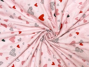 Krepp kiságy ágyneműhuzat Renforcé LOVITA rózsaszín Ágyneműhuzat mérete: 45 x 65 cm | 90 x 140 cm