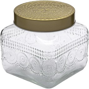 Altom Üvegedénykészlet arany fedéllel Daisy 1,3 l, 4 db, 1,3 l