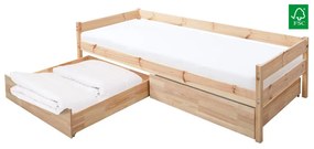 Egyszemélyes ágy 90 cm Braceaba (tömör fenyőfa) (ágyráccsal). 1116248