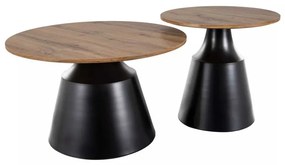 Kioni II dohányzóasztal, artisan tölgy / fekete