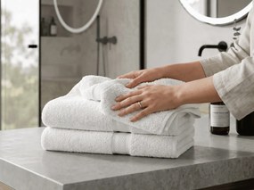 CLARYSSE ELEGANCE törölköző 60x110 cm fehér, 100% pamut